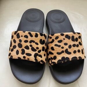 Fit Flop Pony Hair Slide Sandals